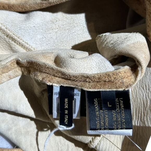 Genuine leather flared sleeve gold clasp jacket - Picture 2 of 3